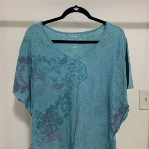 Blue Floral Women’s Top